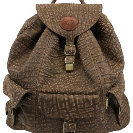 Brown Cape Buffalo Hide Expedition Backpack