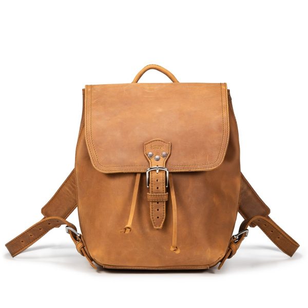 Drawstring Leather Backpack